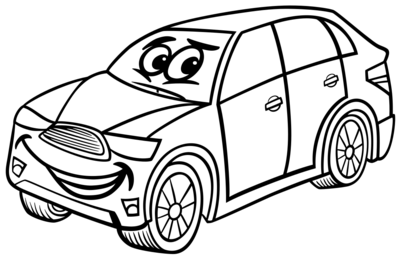 Lachende auto