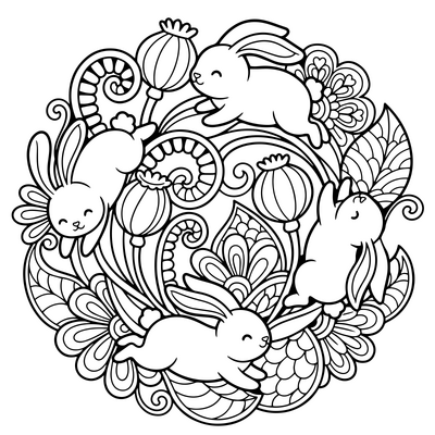 Konijn mandala