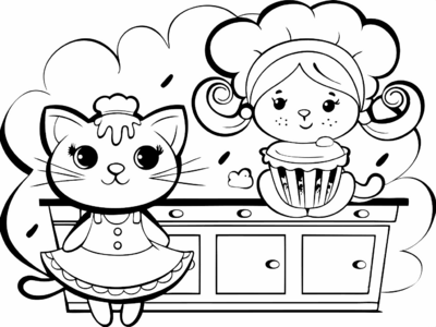 Kat in de keuken