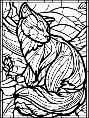 Kat glas in lood 01