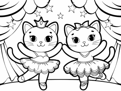 Dansende ballerina kat