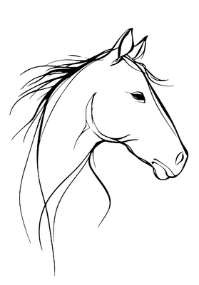 Eenvoudig paardenhoofd