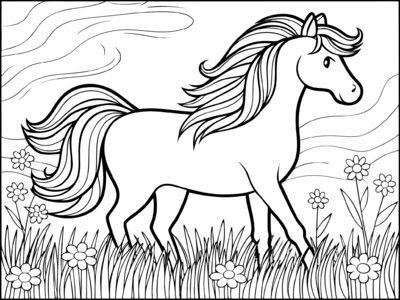 Paard in de wei 01