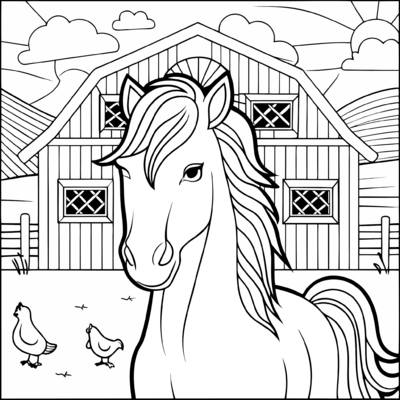 Paard op de boerderij 01