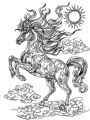 Paard op achterpoten