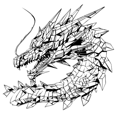 Draak hoofd 01