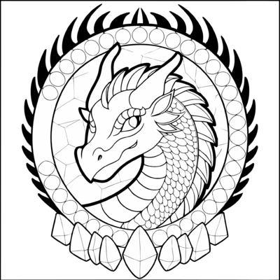 Drakenkop rond