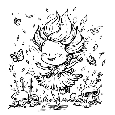 Paddestoel met meisje 02