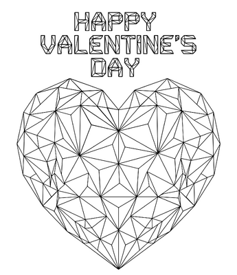 Valentijnsdag kristallen hart