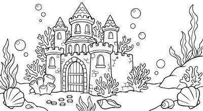 Kasteel in de oceaan