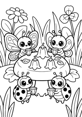 Vlinders die thee drinken