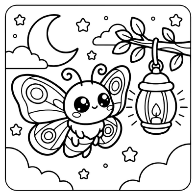 Vlinder met een lichtje