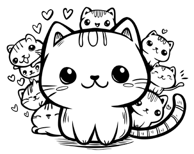 Kat en kittens