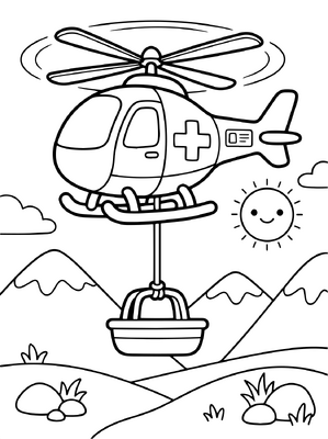Reddingsactie per helikopter