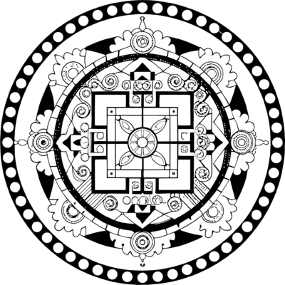 Tibetaanse ronde mandala 01