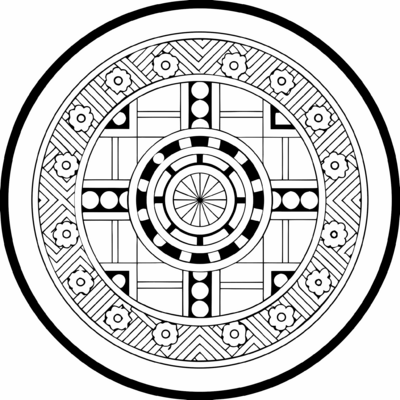 Tibetaanse ronde mandala 08