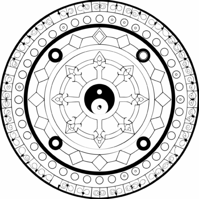 Tibetaanse ronde mandala 09