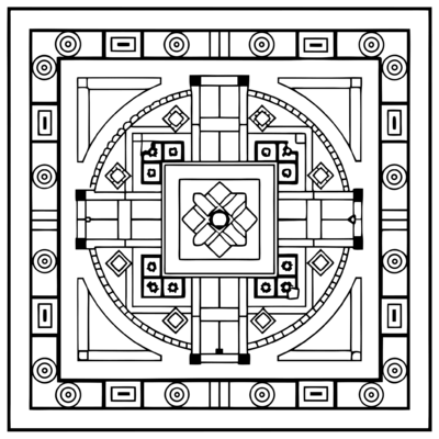 Tibetaanse vierkante mandala 01