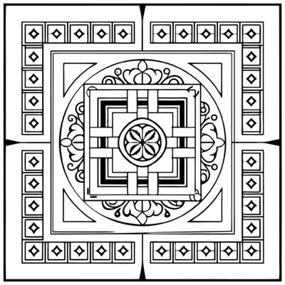 Tibetaanse vierkante mandala 02