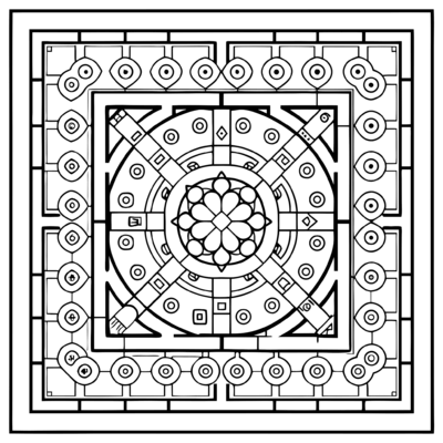 Tibetaanse vierkante mandala 03