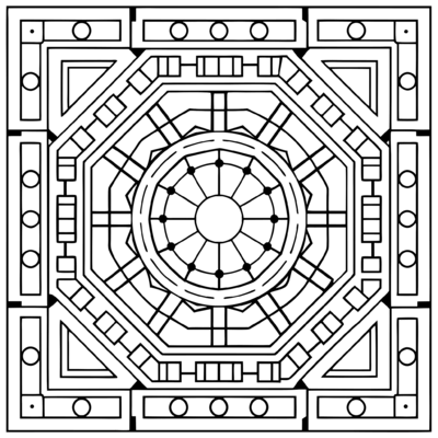 Tibetaanse vierkante mandala 05