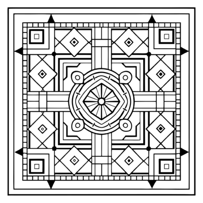 Tibetaanse vierkante mandala 07
