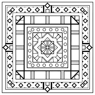 Tibetaanse vierkante mandala 08
