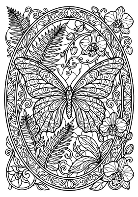 Glas in lood met vlinder 3