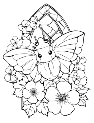 Bloemen en mot