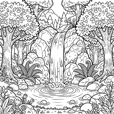 Waterval in het bos